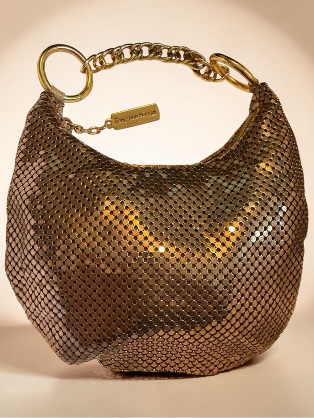 Whiting & Davis Bronze Chainmail Evening Bag Vintage